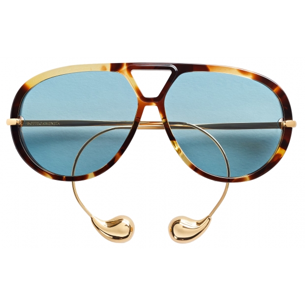 Bottega Veneta - Drop Aviator Sunglasses - Havana Green - Sunglasses - Bottega Veneta Eyewear