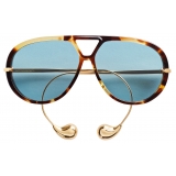 Bottega Veneta - Drop Aviator Sunglasses - Havana Green - Sunglasses - Bottega Veneta Eyewear