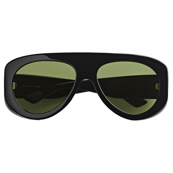 Bottega Veneta - Occhiali da Sole Aviator Osservatorio - Nero Verde - Occhiali da Sole - Bottega Veneta Eyewear