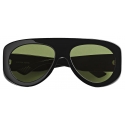 Bottega Veneta - Occhiali da Sole Aviator Osservatorio - Nero Verde - Occhiali da Sole - Bottega Veneta Eyewear