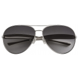 Bottega Veneta - Sardine Aviator Sunglasses - Silver Grey - Sunglasses - Bottega Veneta Eyewear