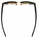 Bottega Veneta - Angle Cat Eye Sunglasses - Black Yellow - Sunglasses - Bottega Veneta Eyewear