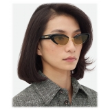 Bottega Veneta - Angle Cat Eye Sunglasses - Black Yellow - Sunglasses - Bottega Veneta Eyewear