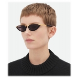 Bottega Veneta - Classic Cat Eye Sunglasses - Black Grey - Sunglasses - Bottega Veneta Eyewear