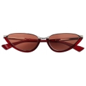 Bottega Veneta - Occhiali da Sole Cat-Eye Classic - Rosso Marrone - Occhiali da Sole - Bottega Veneta Eyewear