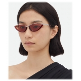 Bottega Veneta - Occhiali da Sole Cat-Eye Classic - Rosso Marrone - Occhiali da Sole - Bottega Veneta Eyewear