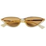 Bottega Veneta - Classic Cat Eye Sunglasses - Yellow Brown - Sunglasses - Bottega Veneta Eyewear