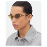 Bottega Veneta - Occhiali da Sole Cat-Eye Classic - Giallo Marrone - Occhiali da Sole - Bottega Veneta Eyewear