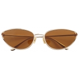 Bottega Veneta - Knot Cat Eye Sunglasses - Gold Brown - Sunglasses - Bottega Veneta Eyewear