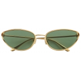 Bottega Veneta - Knot Cat Eye Sunglasses - Gold Green - Sunglasses - Bottega Veneta Eyewear