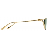 Bottega Veneta - Knot Cat Eye Sunglasses - Gold Green - Sunglasses - Bottega Veneta Eyewear