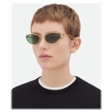 Bottega Veneta - Knot Cat Eye Sunglasses - Gold Green - Sunglasses - Bottega Veneta Eyewear