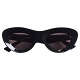 Bottega Veneta - Sharp Cat Eye Sunglasses - Black Grey - Sunglasses - Bottega Veneta Eyewear