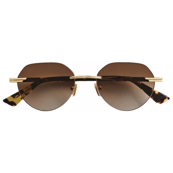 Bottega Veneta - Glaze Rimless Sunglasses - Gold Brown - Sunglasses - Bottega Veneta Eyewear