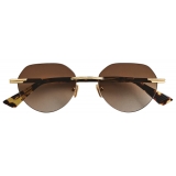 Bottega Veneta - Glaze Rimless Sunglasses - Gold Brown - Sunglasses - Bottega Veneta Eyewear