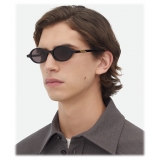 Bottega Veneta - Classic Oval Sunglasses - Black Grey - Sunglasses - Bottega Veneta Eyewear