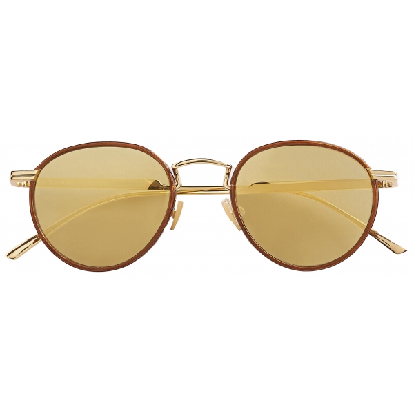 Bottega Veneta - Mitre Square Sunglasses - Green - Sunglasses - Bottega Veneta Eyewear