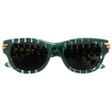 Bottega Veneta - Occhiali da Sole Quadrati Mitre - Verde - Occhiali da Sole - Bottega Veneta Eyewear