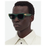 Bottega Veneta - Occhiali da Sole Quadrati Mitre - Verde - Occhiali da Sole - Bottega Veneta Eyewear