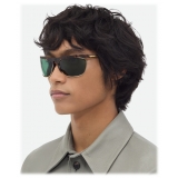 Bottega Veneta - Speed Rectangular Sunglasses - Havana Green - Sunglasses - Bottega Veneta Eyewear