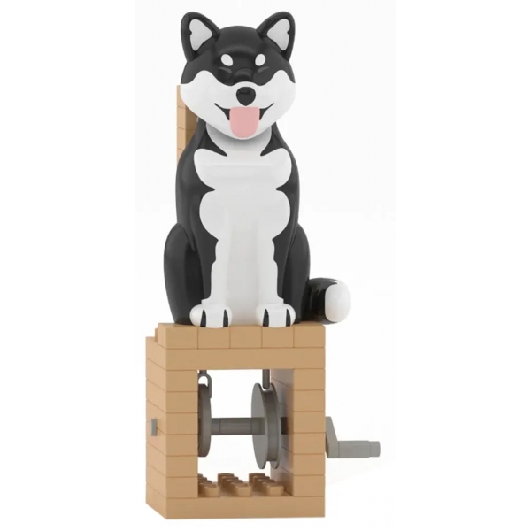 Jekca - Shiba Inu - Automata (Black) - Lego - Scultura - Costruzione - 4D - Animali di Mattoncini - Toys