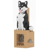 Jekca - Shiba Inu - Automata (Black) - Lego - Sculpture - Construction - 4D - Brick Animals - Toys