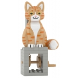 Jekca - Orange Tabby Cat - Automata - Lego - Sculpture - Construction - 4D - Brick Animals - Toys