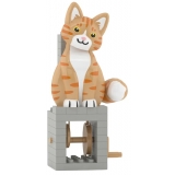 Jekca - Orange Tabby Cat - Automata - Lego - Sculpture - Construction - 4D - Brick Animals - Toys