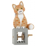 Jekca - Orange Tabby Cat - Automata - Lego - Sculpture - Construction - 4D - Brick Animals - Toys