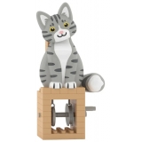 Jekca - Grey Tabby Cat - Automata - Lego - Sculpture - Construction - 4D - Brick Animals - Toys