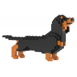 Jekca - Dachshund Mini 01 - Big - Lego - Sculpture - Construction - 4D - Brick Animals - Toys