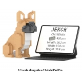 Jekca - French Bulldog Mini 01 - Big - Lego - Sculpture - Construction - 4D - Brick Animals - Toys