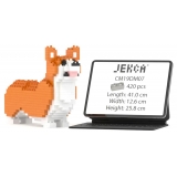 Jekca - Welsh Corgi Mini 01 - Big - Lego - Scultura - Costruzione - 4D - Animali di Mattoncini - Toys