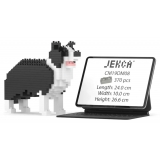 Jekca - Border Collie Mini 01 - Big - Lego - Sculpture - Construction - 4D - Brick Animals - Toys