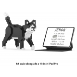 Jekca - Tuxedo Cat Mini 01 - Big - Lego - Sculpture - Construction - 4D - Brick Animals - Toys