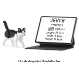 Jekca - Black and White Cat Mini 01 - Lego - Scultura - Costruzione - 4D - Animali di Mattoncini - Toys