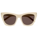 Yves Saint Laurent - Occhiali da Sole SL 214 Kate - Avorio e Nero - Saint Laurent Eyewear