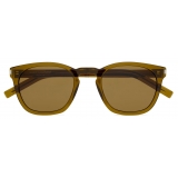 Yves Saint Laurent - Occhiali da Sole SL 28 - Trasparente Cachi e Marrone - Saint Laurent Eyewear