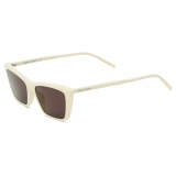 Yves Saint Laurent - SL 737 Mica Thin - Ivory and Black - Sunglasses - Saint Laurent Eyewear