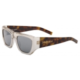 Yves Saint Laurent - Occhiali da Sole SL 740 - Crema Trasparente e Marrone Avana - Saint Laurent Eyewear