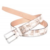 Ammoment - Belt - Nile Crocodile in Himalayan Nature - Leather High Quality Luxury Belt
