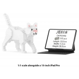 Jekca - White Cat Mini 01 - Big - Lego - Scultura - Costruzione - 4D - Animali di Mattoncini - Toys