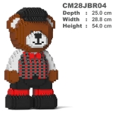 Jekca - JEKCA Bear (Welsh) 01 - Big - Lego - Sculpture - Construction - 4D - Brick Animals - Toys