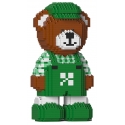 Jekca - JEKCA Bear (Irish) 01 - Big - Lego - Sculpture - Construction - 4D - Brick Animals - Toys