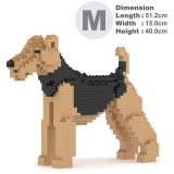 Jekca - Airedale Terrier 01 - Big - Lego - Sculpture - Construction - 4D - Brick Animals - Toys