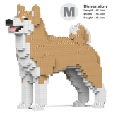 Jekca - Akita Inu 01-M02 - Big - Lego - Sculpture - Construction - 4D - Brick Animals - Toys