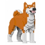 Jekca - Akita Inu 01-M01 - Big - Lego - Scultura - Costruzione - 4D - Animali di Mattoncini - Toys