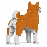 Jekca - Akita Inu 01-M01 - Big - Lego - Sculpture - Construction - 4D - Brick Animals - Toys