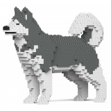 Jekca - Alaskan Malamute 01-M03 - Big - Lego - Sculpture - Construction - 4D - Brick Animals - Toys