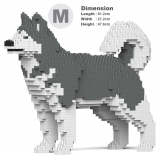 Jekca - Alaskan Malamute 01-M03 - Big - Lego - Sculpture - Construction - 4D - Brick Animals - Toys